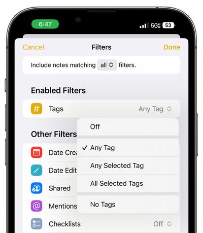 ios-16-notes-filters-any-all
